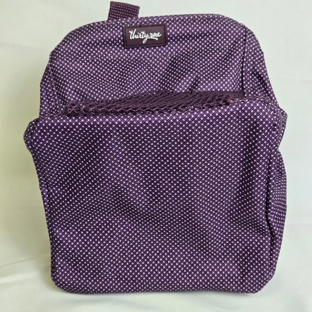 Thirty-One Littles Carry-All Caddy Storage Tote 891A Plum Gingham Pop Mini 6